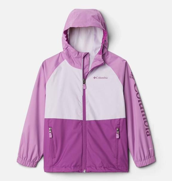 Columbia Dalby Springs Waterproof Jacket Red Pink For Girls NZ65237 New Zealand